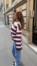 Pull Romy – Rose & Chocolat