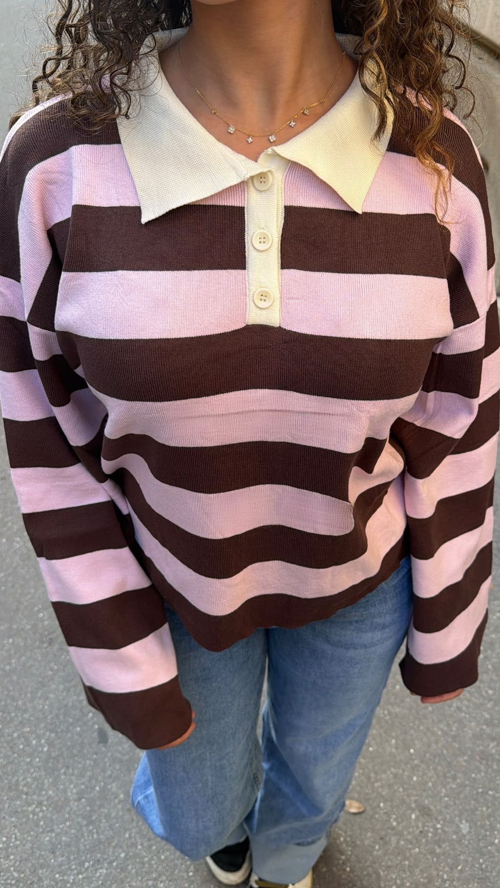 Pull Romy – Rose & Chocolat