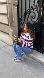 Pull Romy – Rose & Chocolat